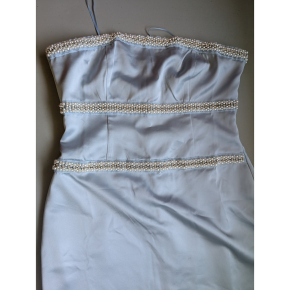 NWD Reformation Araminta Faux Pearl Maxi Dress Gown Size 6 mineral #4A501 - Picture 15 of 15